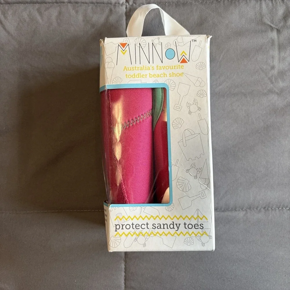 NIB Minnow Australia Toddler Beach Water Shoes Size 8AU US9 Watermelon Slip On